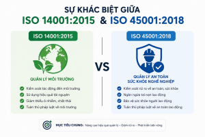 SỰ KHÁC BIỆT GIỮA ISO 14001:2015 VÀ ISO 45001:2018